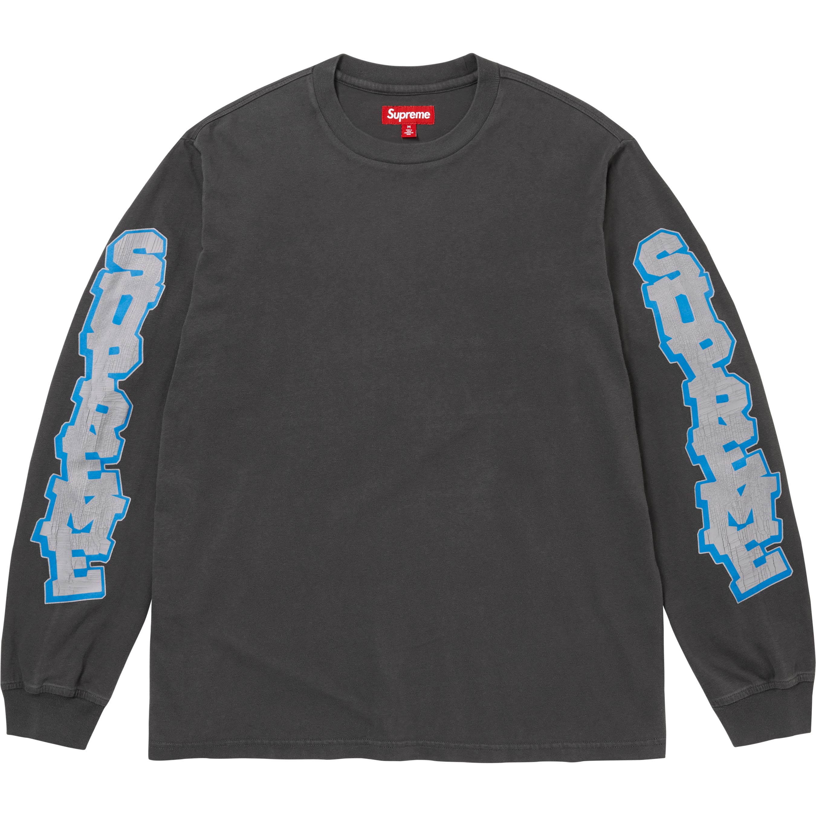 SUPREME CRACKED SLEEVE LONG SLEEVE BLUE/BLACK