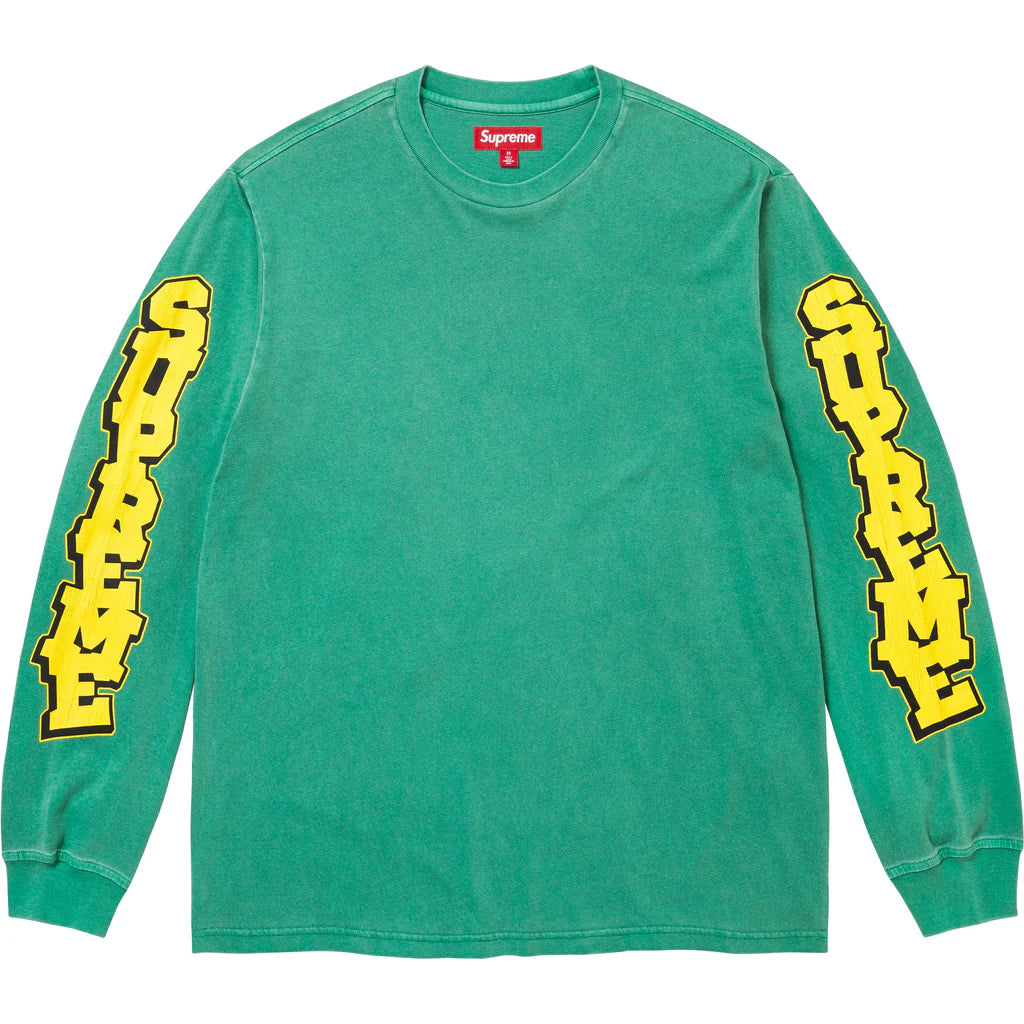 SUPREME CRACKED SLEEVE LONG SLEEVE GREEN/YELLOW