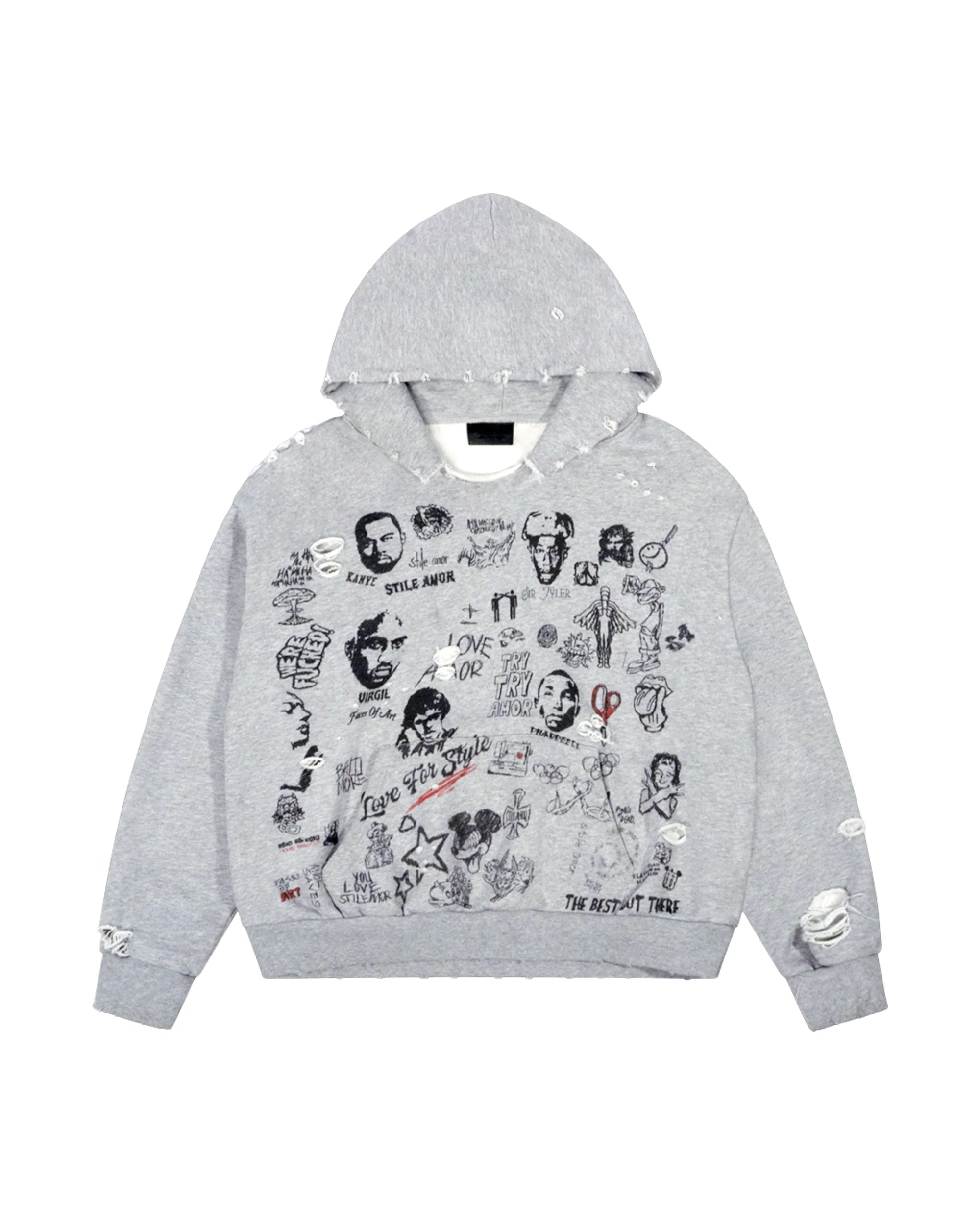 Stile De Amore Graffiti Di Storia Zip-Up