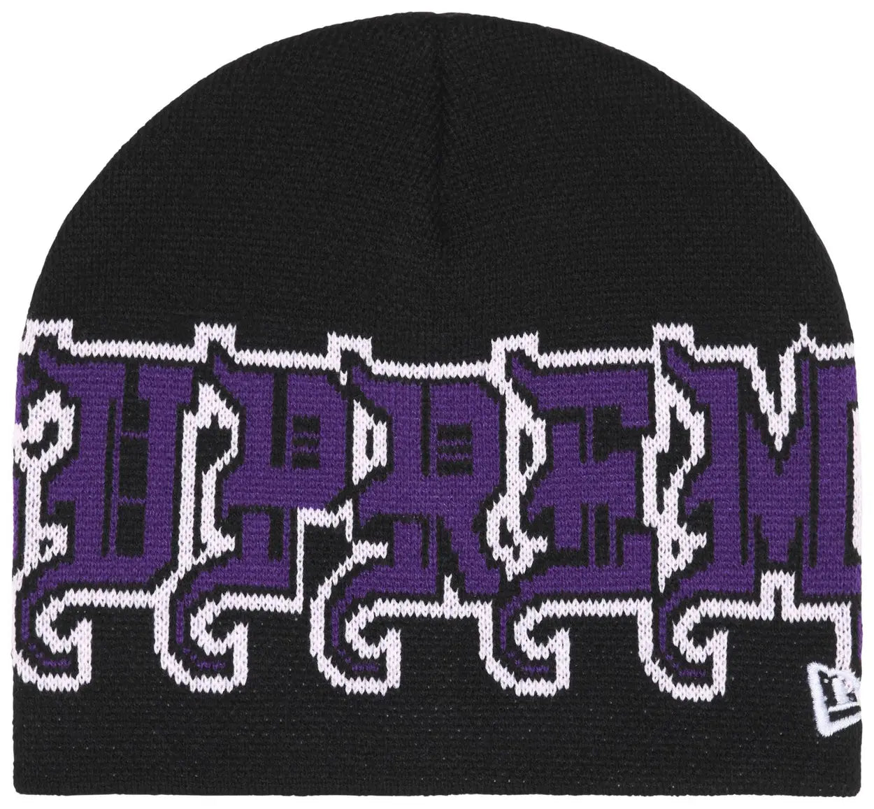 Supreme New Era Outline Beanie Black