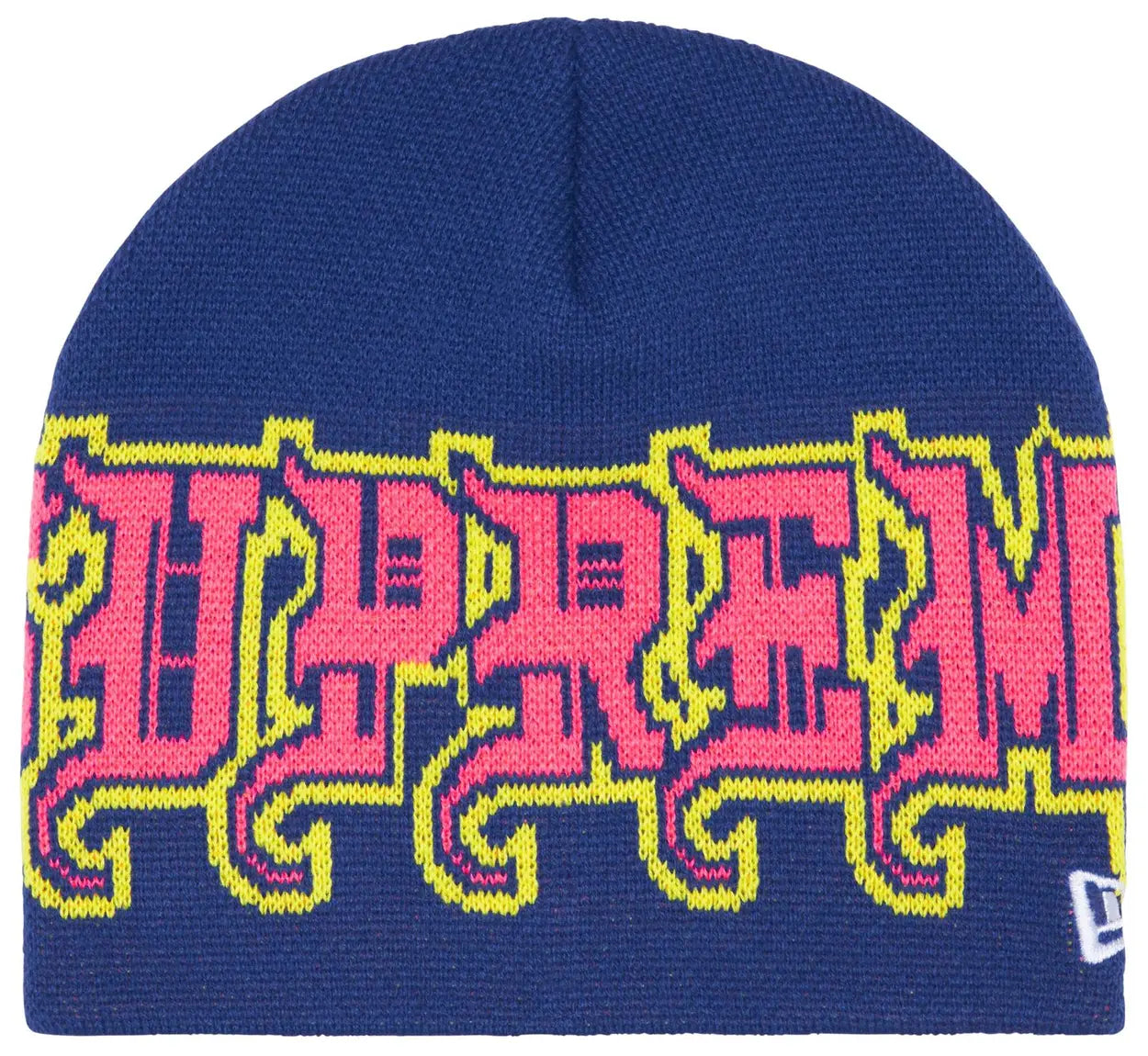Supreme New Era Outline Beanie (Blue/Pink)