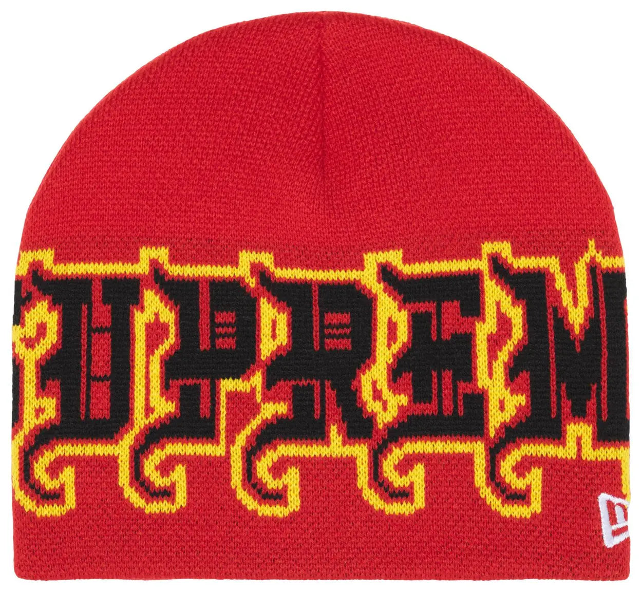 Supreme New Era Outline Beanie (Red/Black)