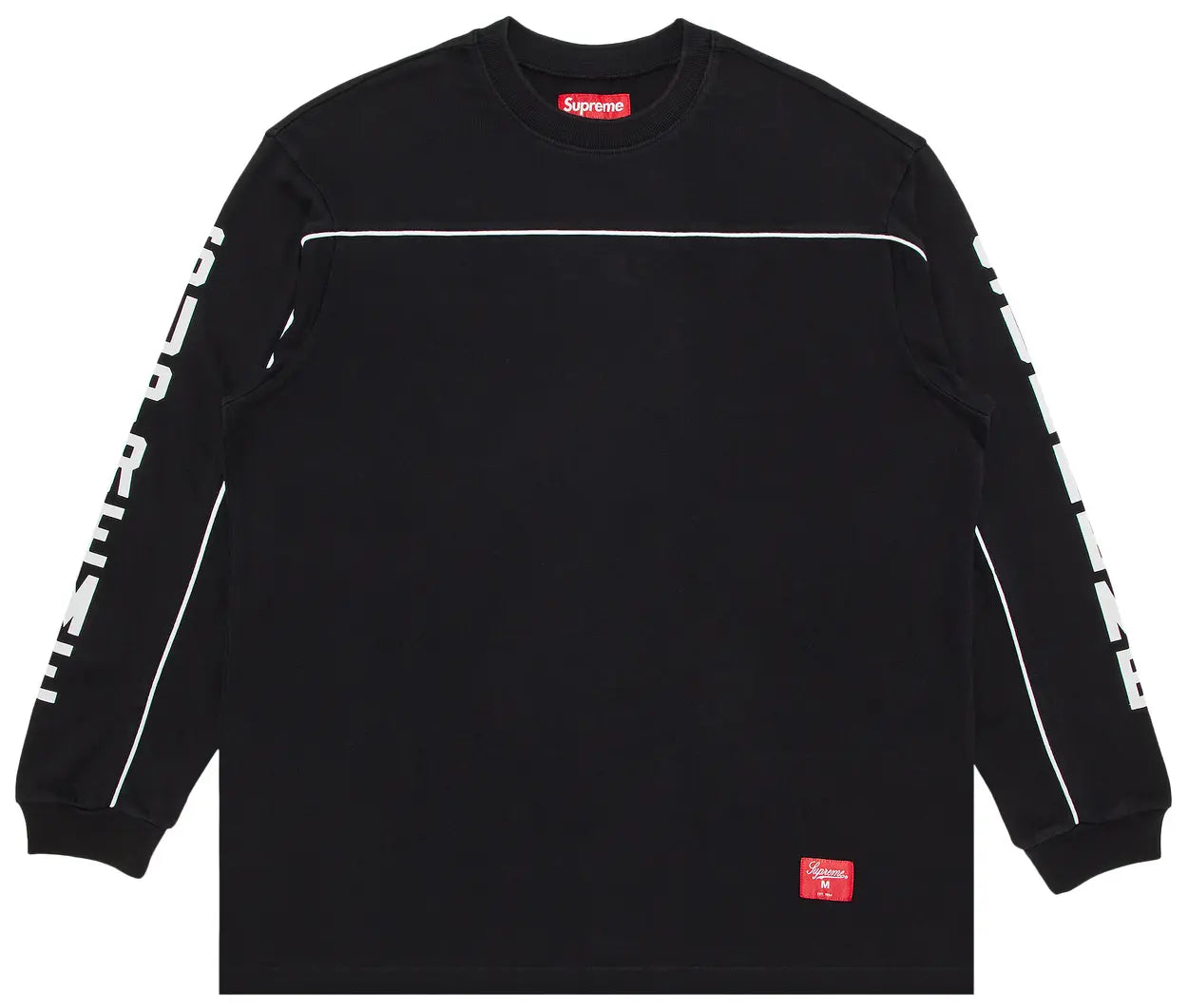 Supreme Paneled Piping Long-Sleeve Top 'Black'