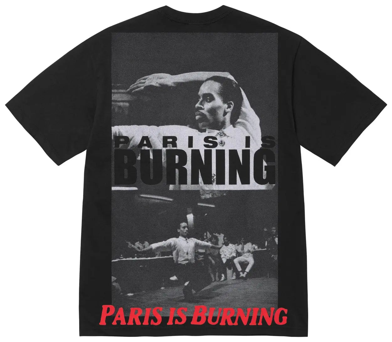 Supreme Paris Is Burning Tee Black
