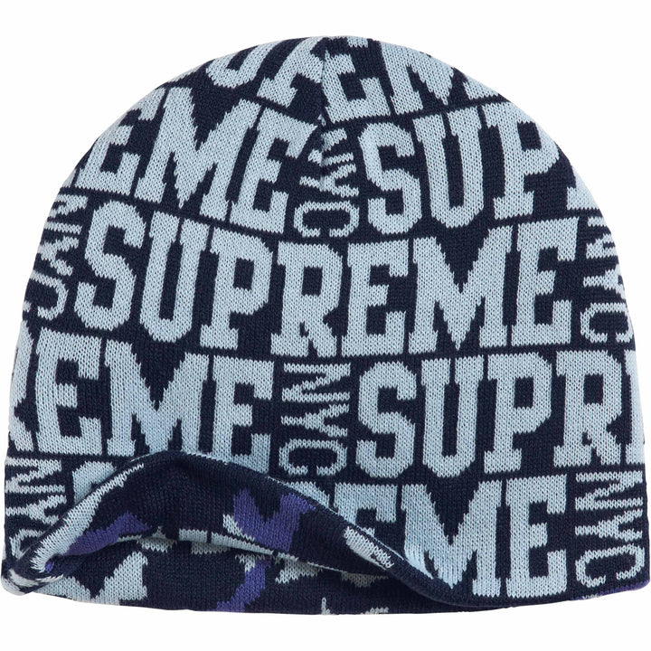 Supreme Reversible Camo Beanie Blue