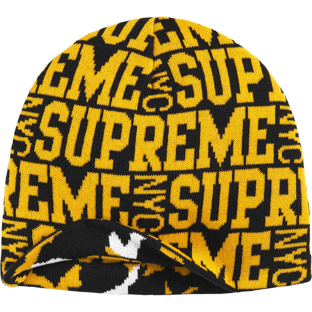 Supreme Reversible Camo Beanie Yellow