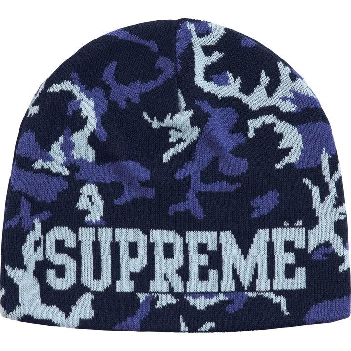 Supreme Reversible Camo Beanie Blue