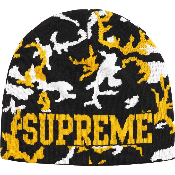 Supreme Reversible Camo Beanie Yellow