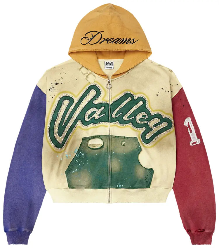 VALE FOREVER CREAM COLLAGE ZIP-UP