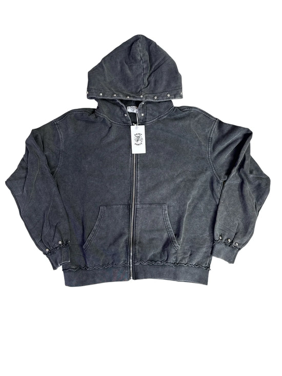 SAINT VANITY CHARCOAL ZIP-UP