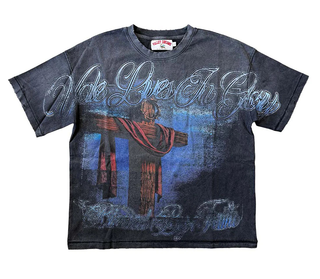 Vale Jesus Cross Tee Black
