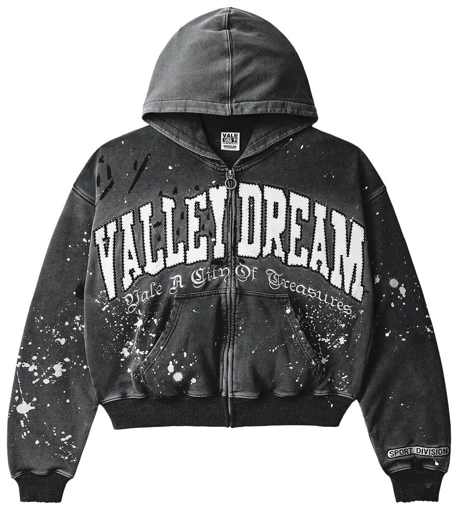 Vale Forever Black Paint Zip-up